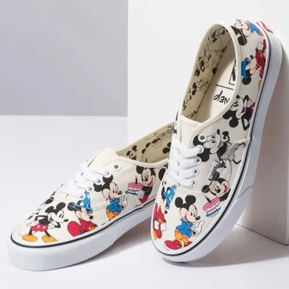 VANS Authentic (Disney) Mickey's Birthday Men's Canvas Skate Shoes Size 13 - NEW